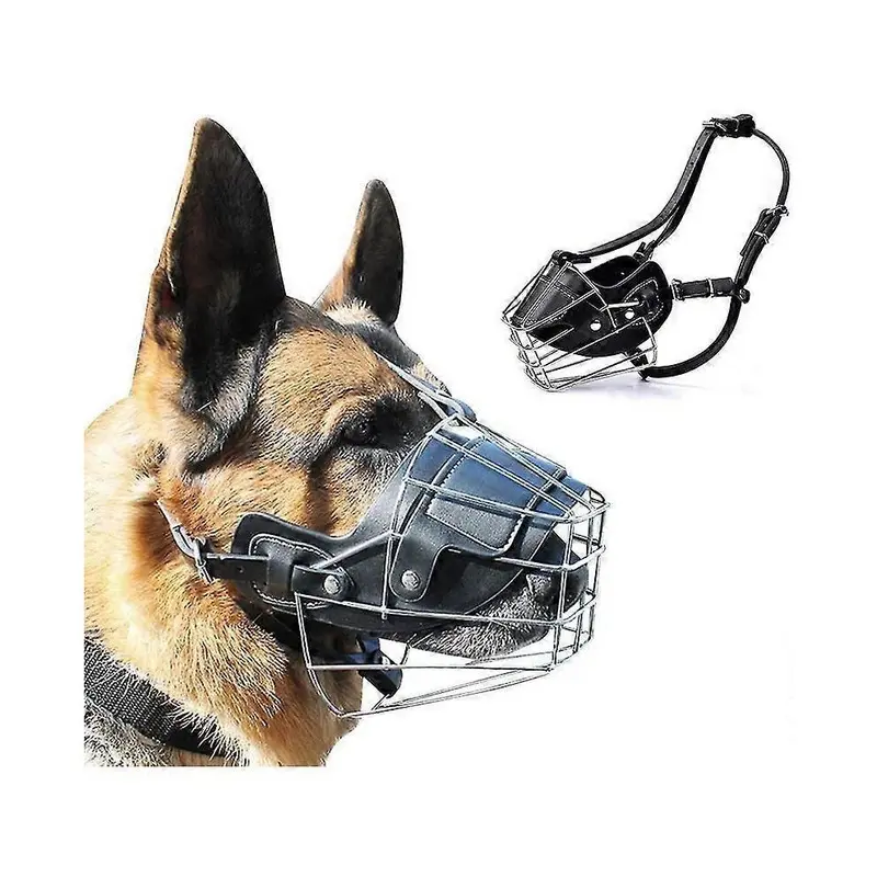 Black (As Show, One ) Zihaisheng Super Metal Muzzle Dog Muzzles 30Cm
