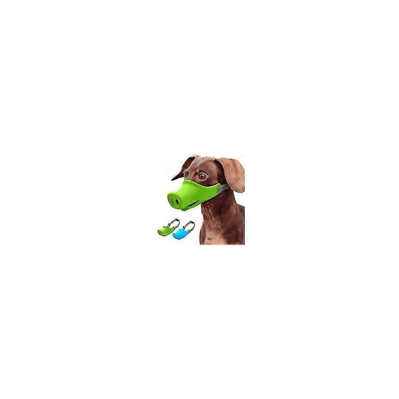 Womens Blue (S, ) Adjustable Cute Pig Nose Anti-Bite Anti-Bark Dog Mouth Muzzle Small
