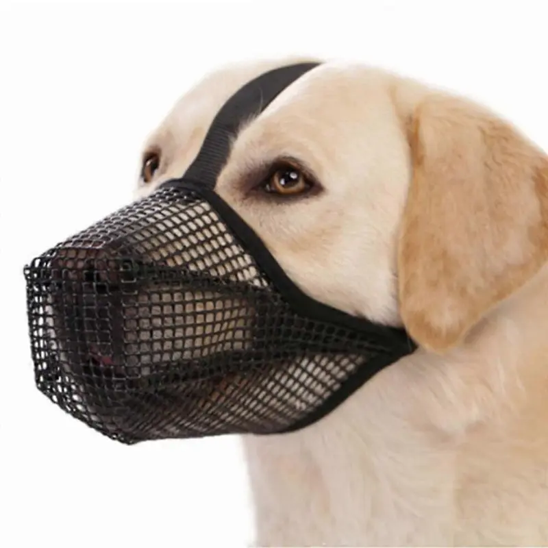 Black ( S) Breathable Anti-Biting Chewing Licking Pet Muzzle Dog Muzzle Anti-Lick Large