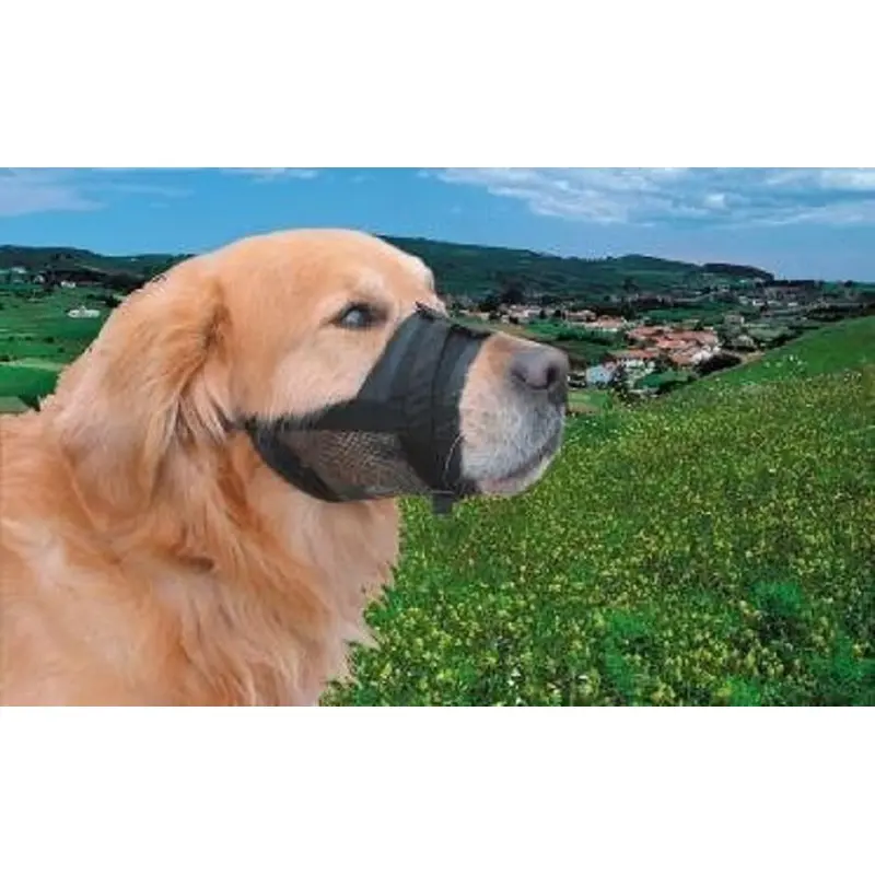 Nobby Nylon Adjustable Muzzle for Dog, M, Size 2 18 - 24 cm, Black
