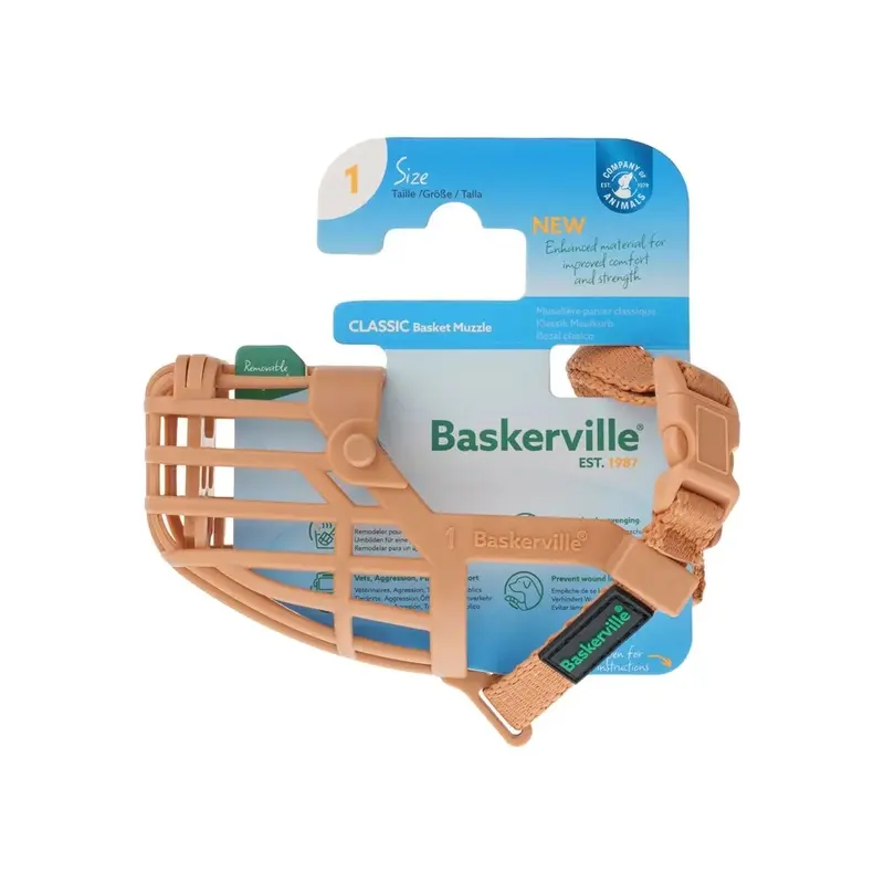 Baskerville Unisex Beige Classic Basket Muzzle Size 9