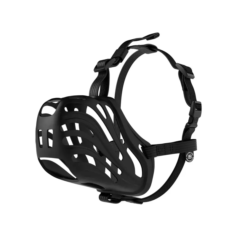 Bullybillows Black Flexi & Legal Requirement Dog Muzzle Size 7