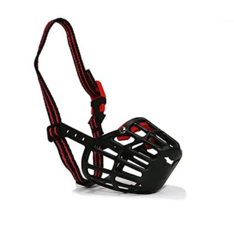 Ancol Plastic Muzzle Size 5 22X8.5cm Black/Red