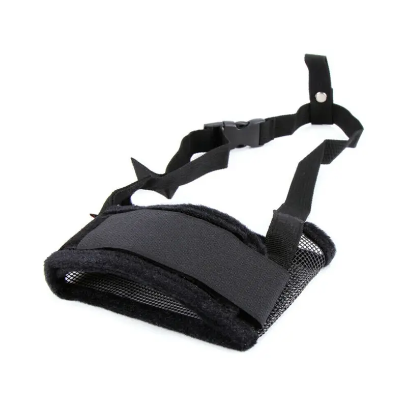 (Muzzle M) Dog Safety Muzzle Mesh Soft Muzzel Adjustable Biting Barking Chewing