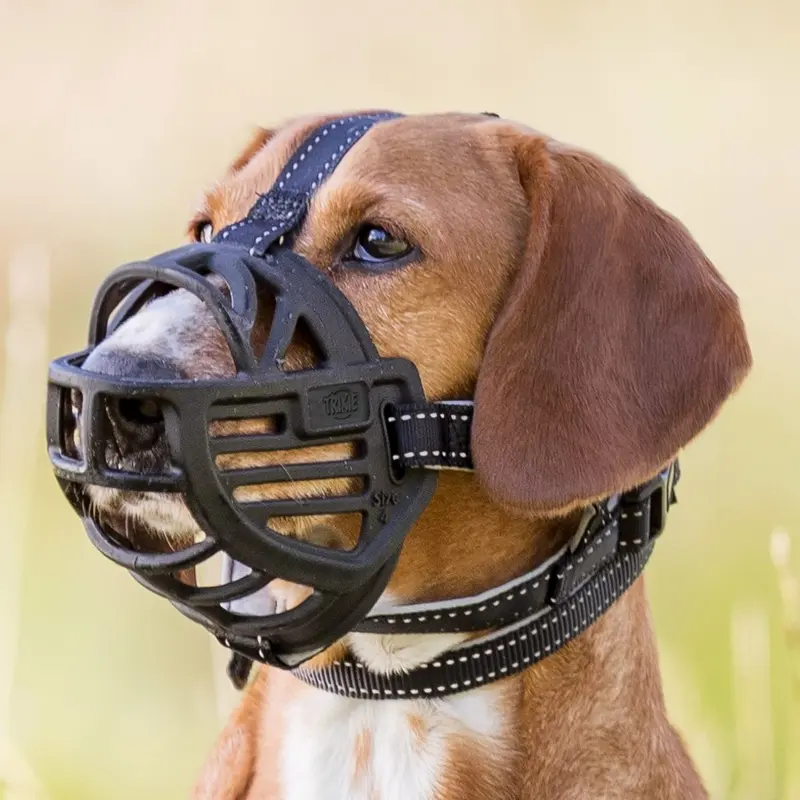 Trixie Ferplast Flexible Silicone Muzzle, XL-XXL, Black