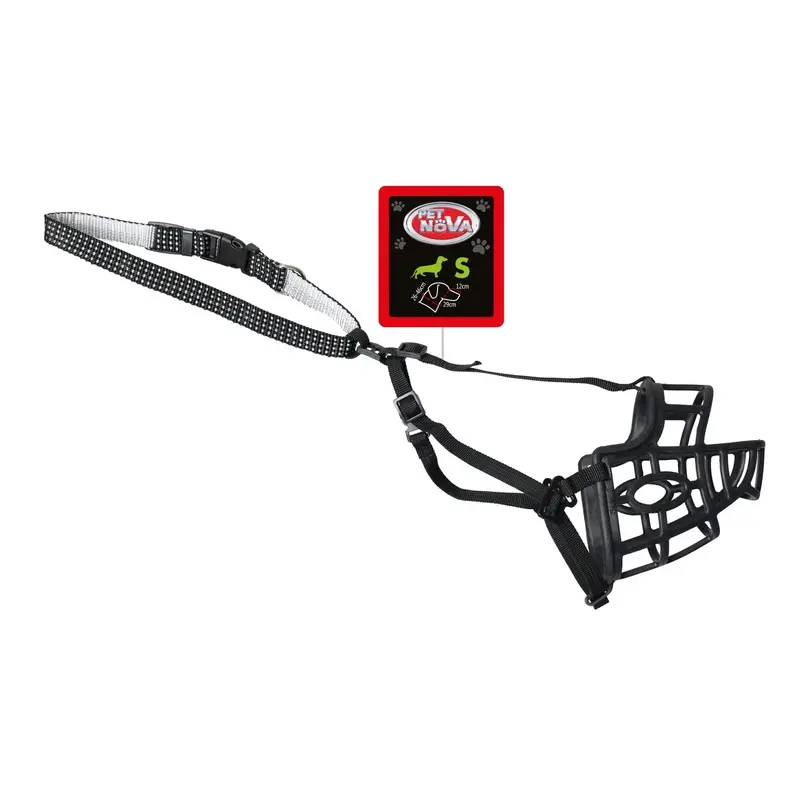 Plastic muzzle elastic muzzle 29cm plus collar 1.5cm: 26-46cm, MUZZLE-COLLAR-S