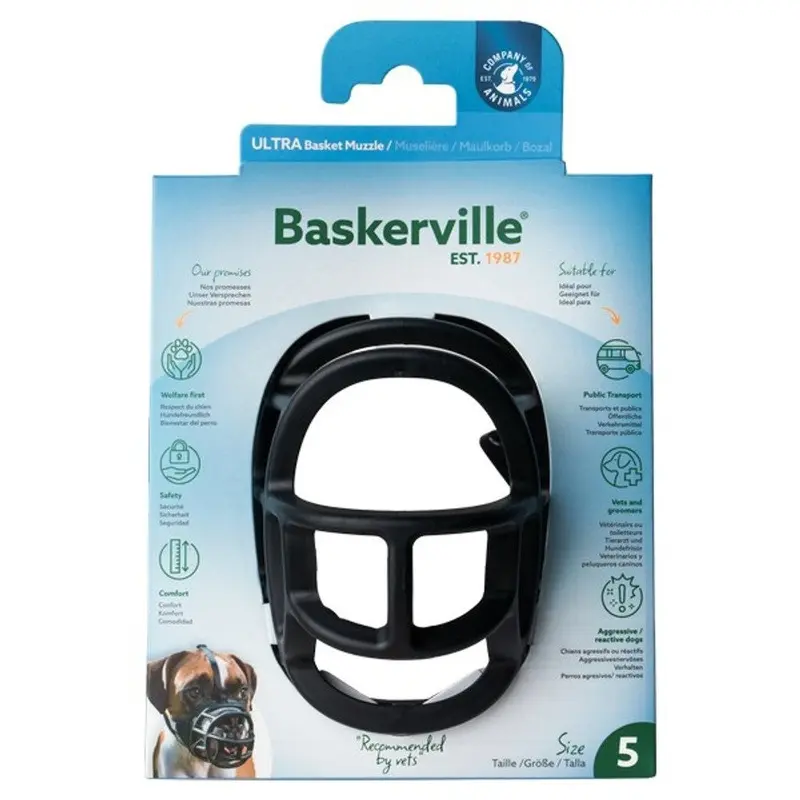 Company Of Animals Baskerville Ultra Basket Muzzle For Dogs - Size 5