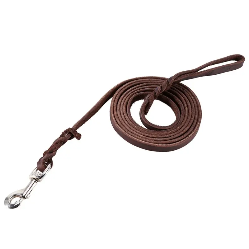 Pets Dog Training Leash Durable Leather Long Braided Walking Dog Lead Leash