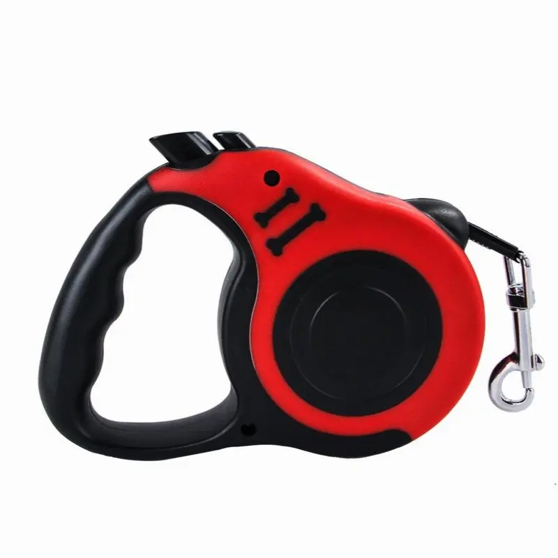 Red Walk Your Dog & Cat In Comfort With Our Retractable Pet Leash & Soft Handle