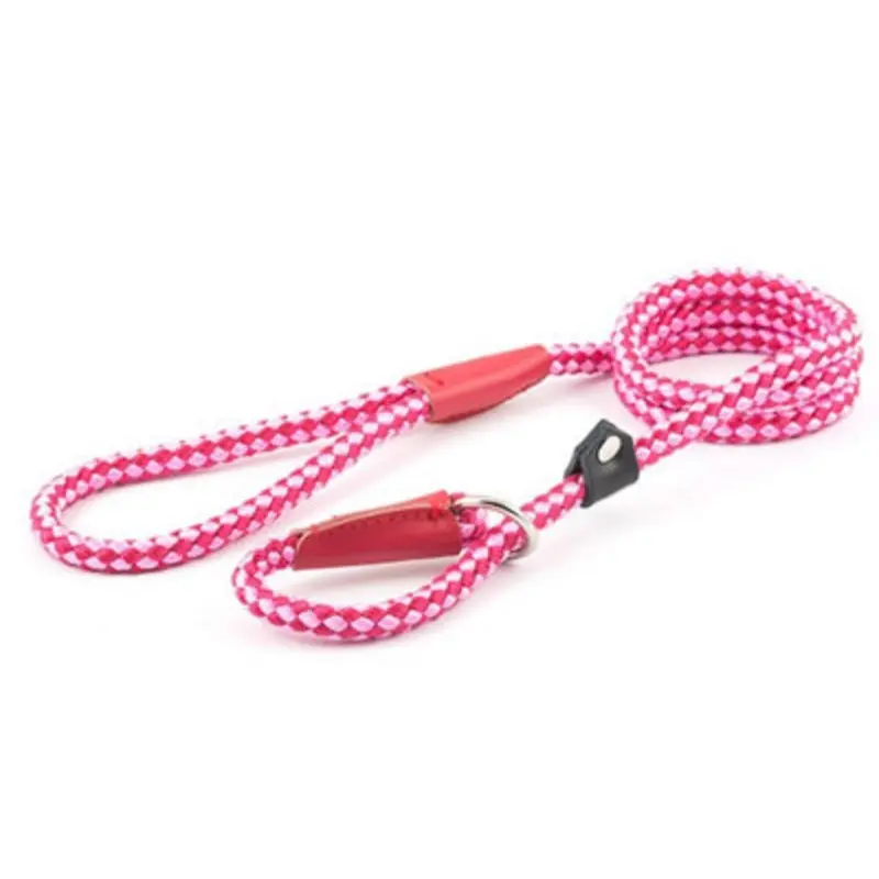 Ancol Viva Nylon Rope Slip Lead 8Mm X1.5m Pink