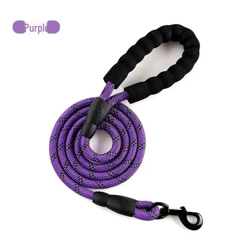 Purple (, 1.2Cm Width, 1.5M Length) Reflective Nylon Rope Dog Leash For And Breeds Medium
