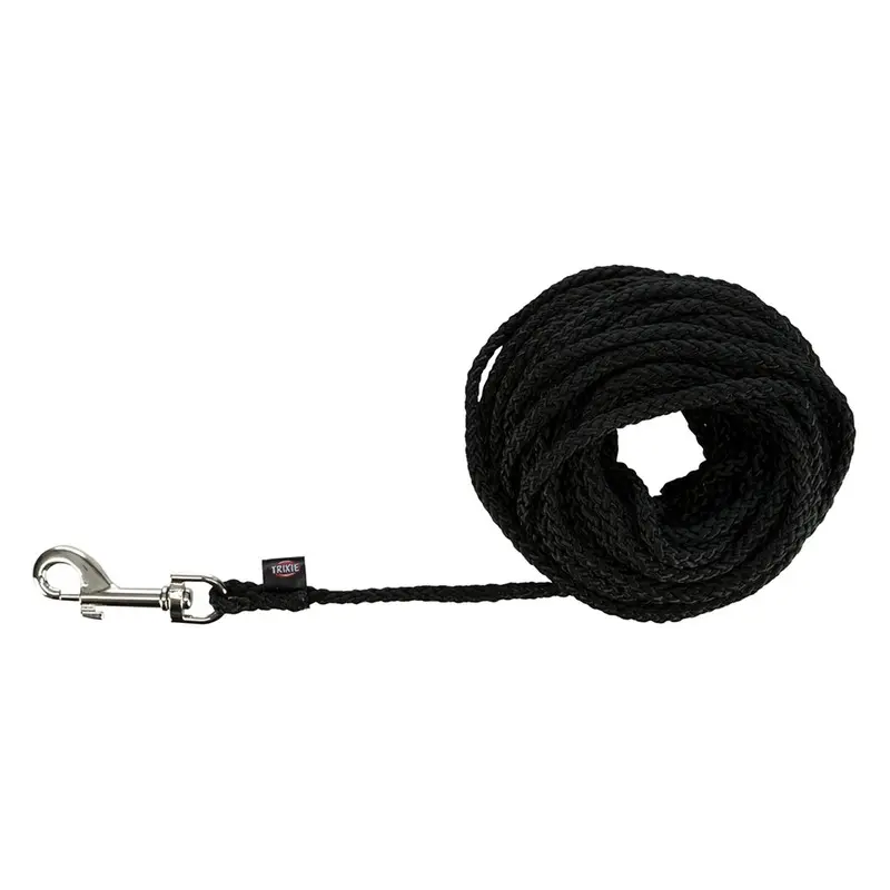 Trixie Round Drag Line - Black - Size SM: 10M (L), 5Mm Diameter