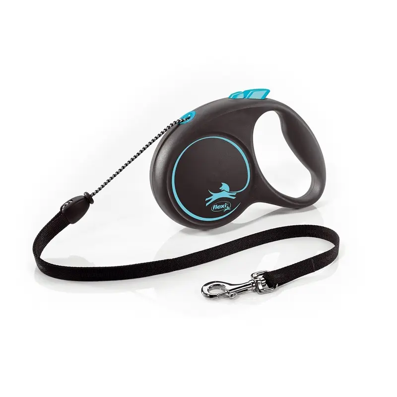 Flexi Design Cord Dog Lead 5M - Black/Blue Small