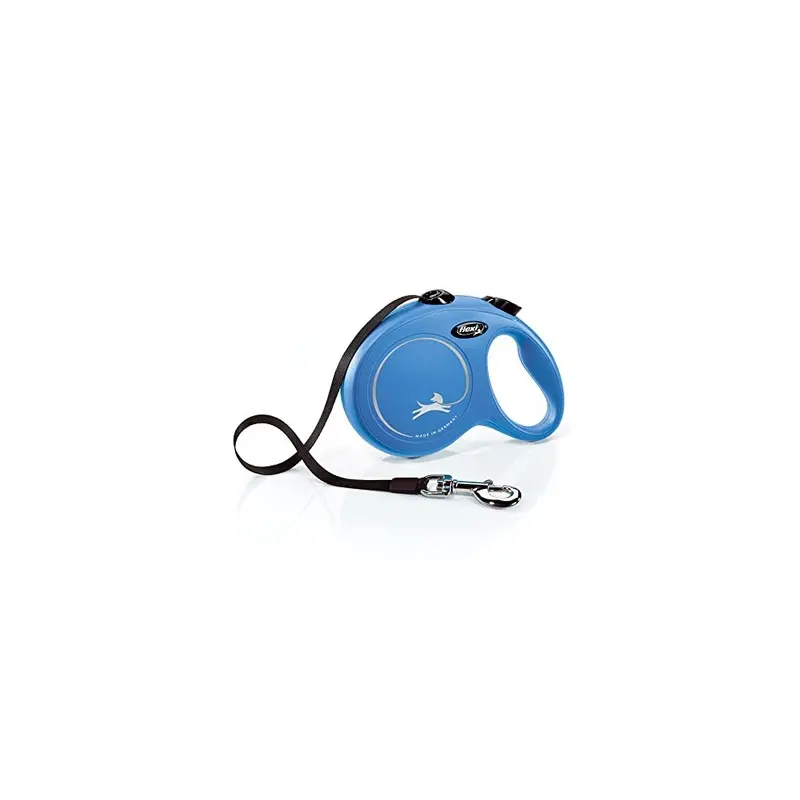 New Flexi Classic Retractable Dog Leash (Tape), For Dogs Up To 110Lbs, 16 Ft,, Blue Large