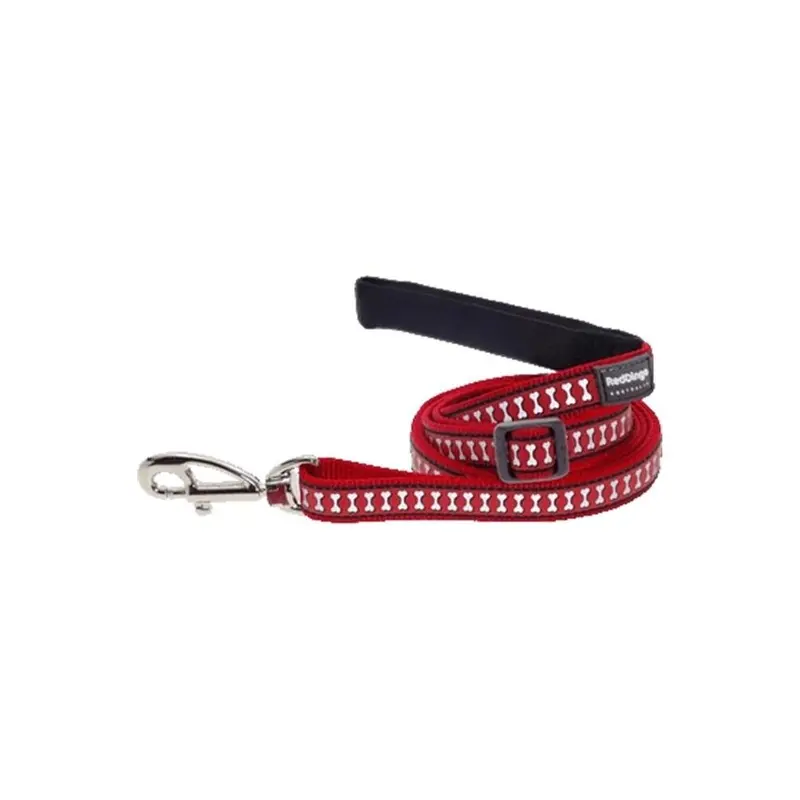 Red Dingo Dog Lead Reflective Medium