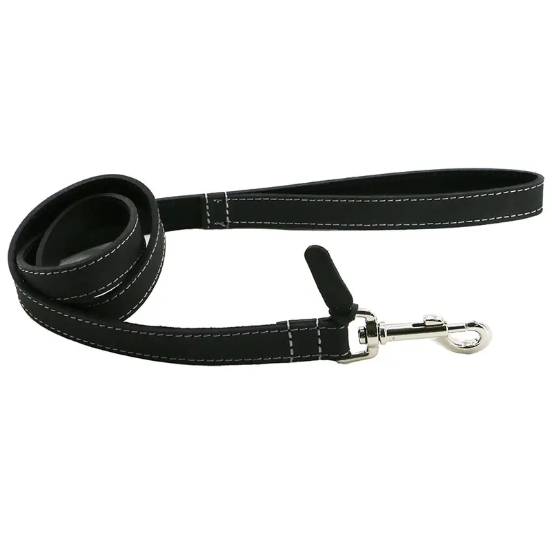 Ancol Timberwolf Leather Dog Lead Grey