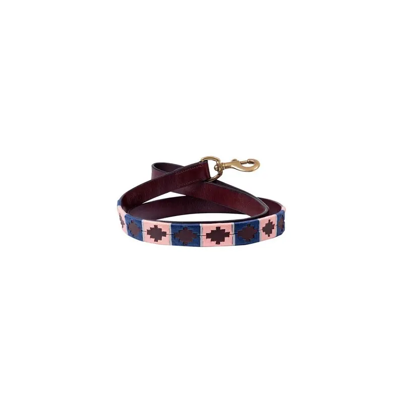 Benji & Flo (115Cm, Navy/Rose) Synergy Polo Leather Dog Lead 115Cm