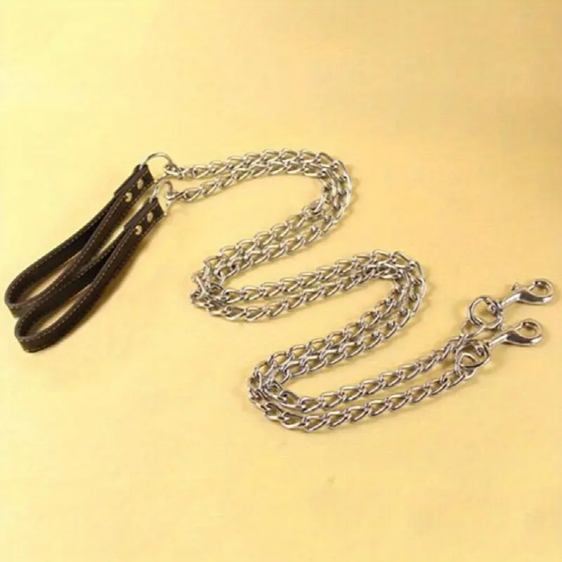 Black 1Pc Pet Leash Dog Chain With Handle For Dog Outdoor Pet Traction Rope Small