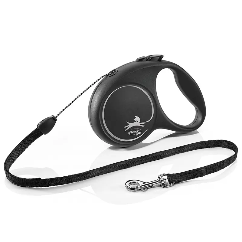 Flexi Fun Extending Dog Lead Cord 5M Black Small