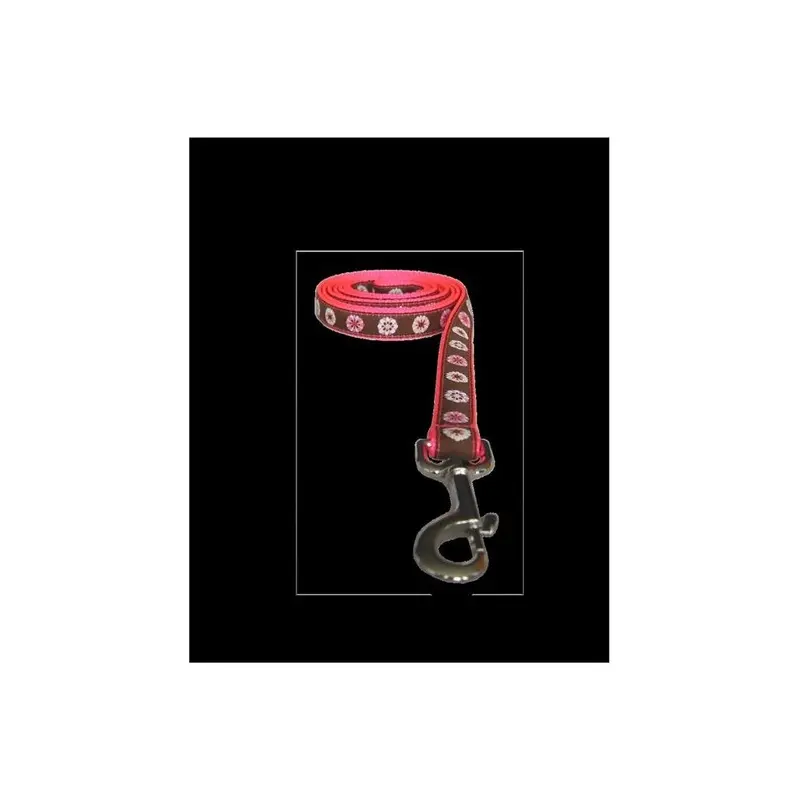 Fly Free Zone,Inc. Pink Wild Flowers Dog Leash - Medium