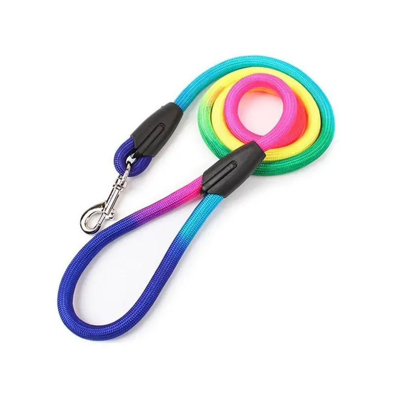 Hod Pets (Dia. 0.8Cm) Durable Nylon Rainbow 1.2M Dog Leash Pet Walking Equipment 0.8Cm