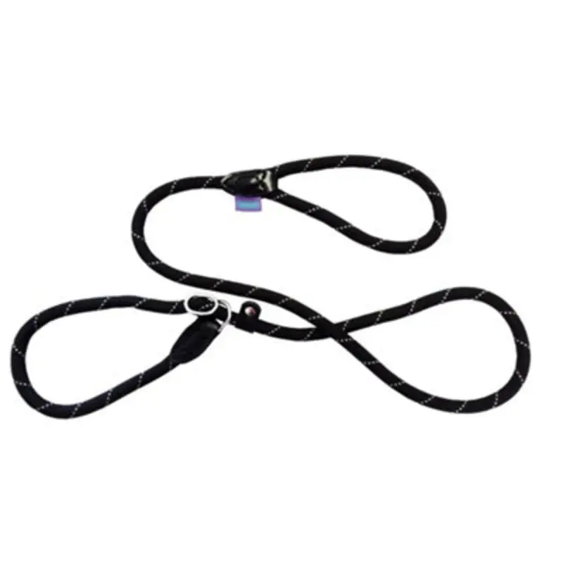 B&Q Dogco Mountain Rope Slip Lead 150Cm Black/Grey