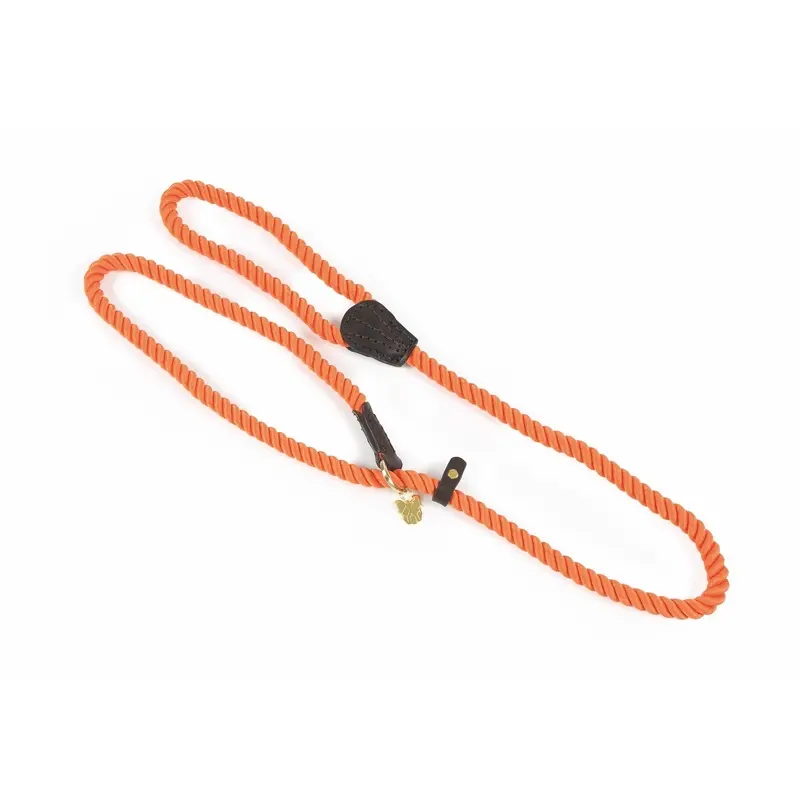 Digby And Fox Rope Slip Dog Lead - One Orange 147Cm