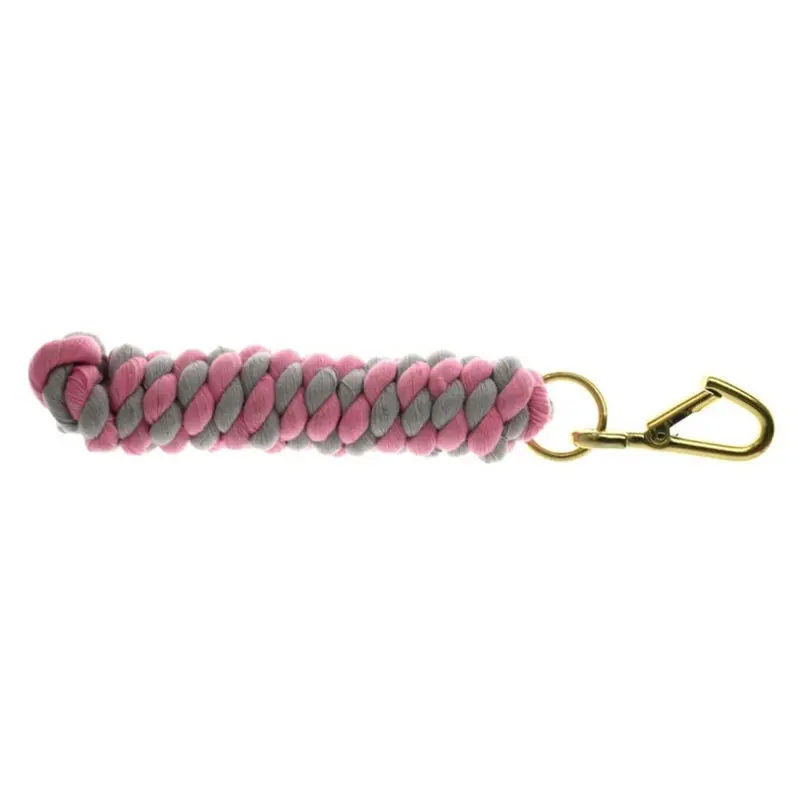 Hy Pink (2.2 Metres, /Grey) Two Tone Twisted Lead Rope Size 2.2