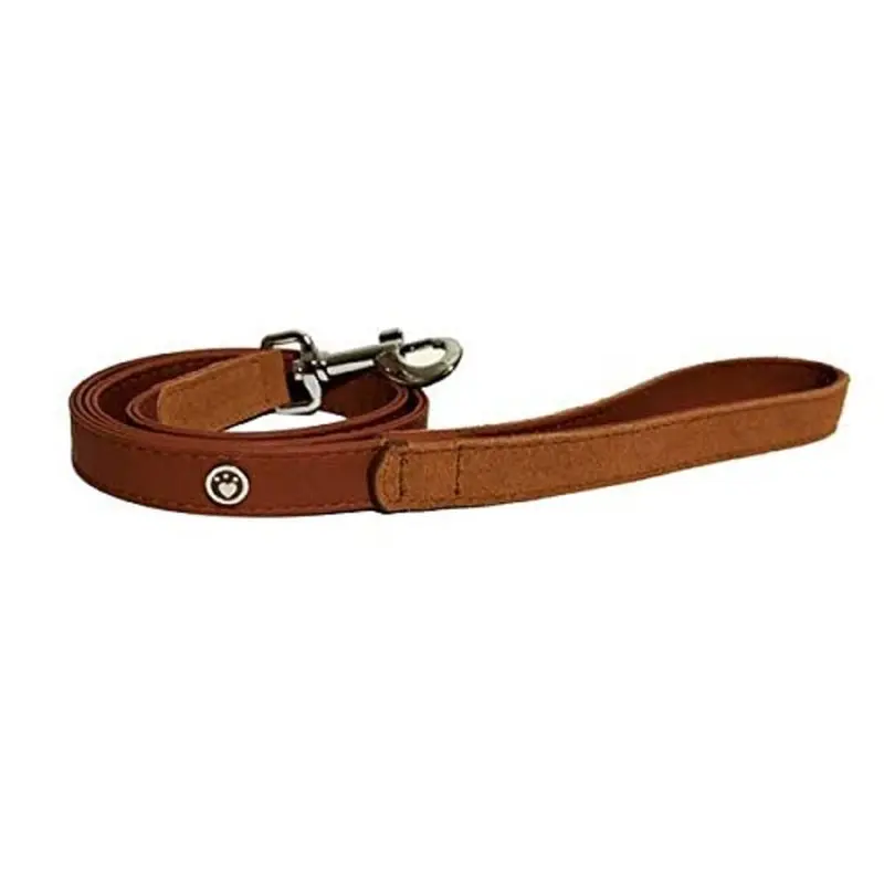 Rosewood Luxury Leather Dog Lead, 40 x 3/4 inch, soft touch red