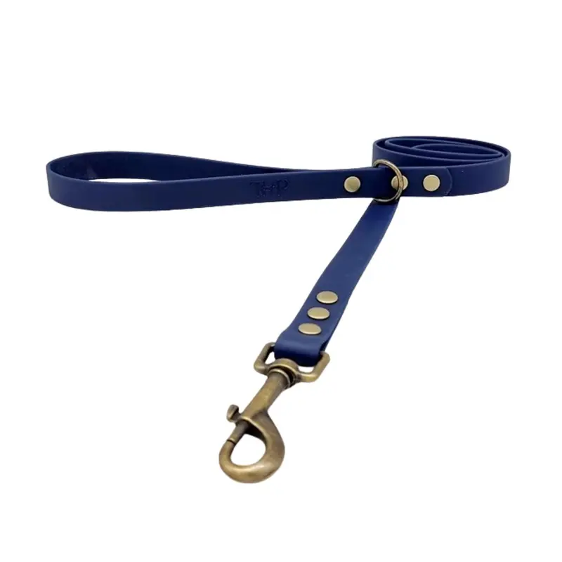 Trinkety Paws Unisex Blue Biothane Waterproof Dog Lead - Navy 120Cm - Slim 16Mm