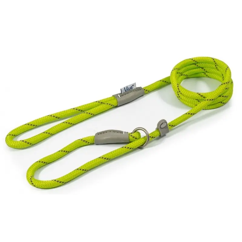 Ancol Viva Rope Reflective Slip Lead - Lime - : Small