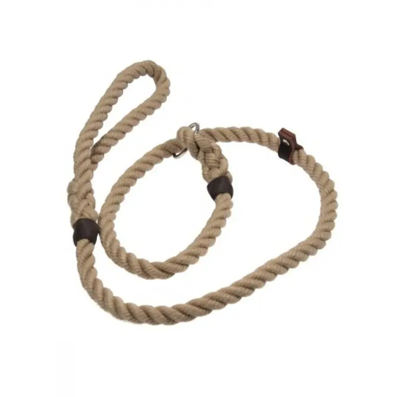 Bisley 10Mm Natural Rope Slip Lead  Dog Training - Gun Dogs - Working Dogs