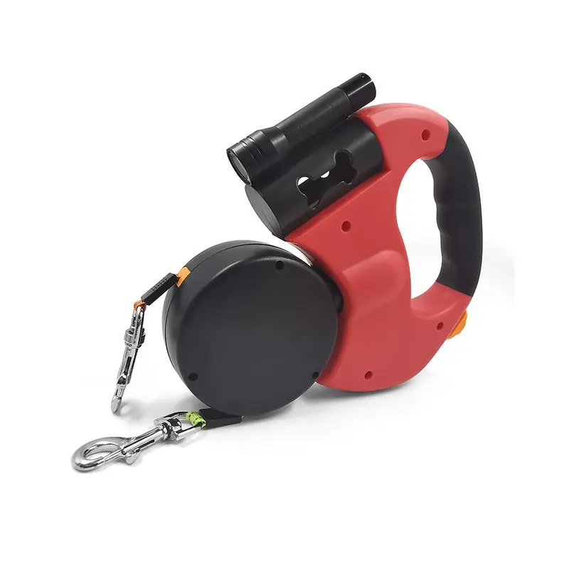 Red (Red) Adjustable Pet Traction Belt Retractable Leash Rope Dog Supplies Lockable 3M
