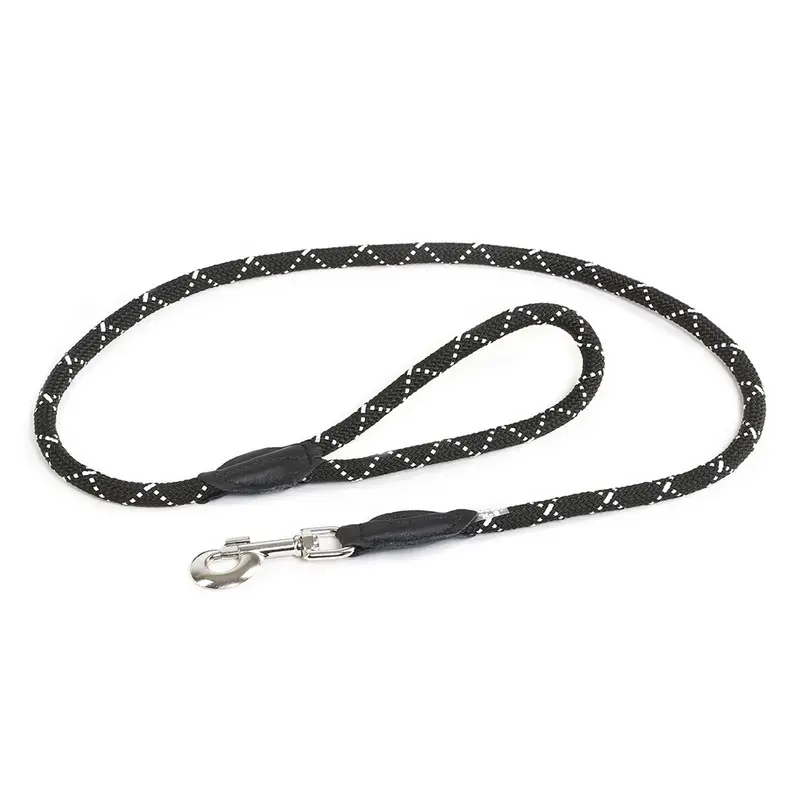 Julius-K9 Idc Rope Lead - Black: 120Cm Length, Diameter 10Mm