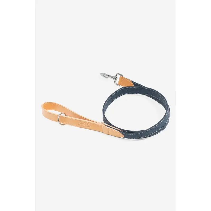 Lords & Labradors Unisex Navy Essentials Twill Dog Lead Small