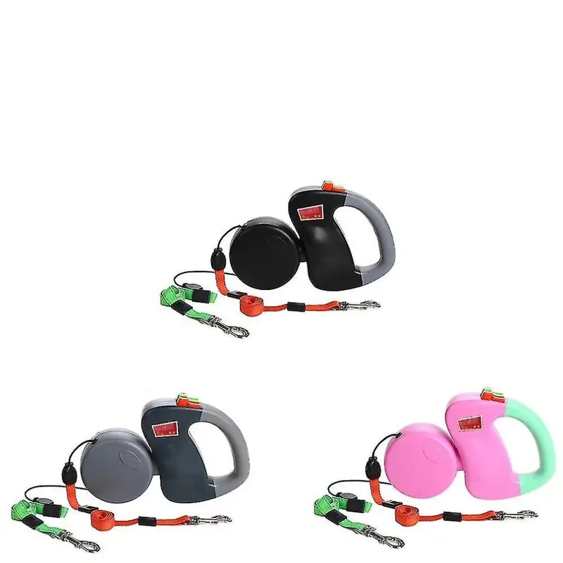 Pink (Pink) Two Dog Retractable Leash Dual Retractable Leash