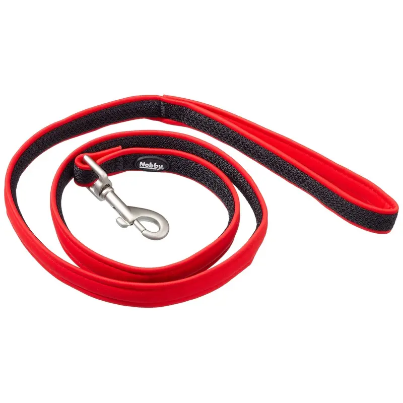Nobby Preno Mesh Dog Lead, 120 cm/15-20 mm, Red