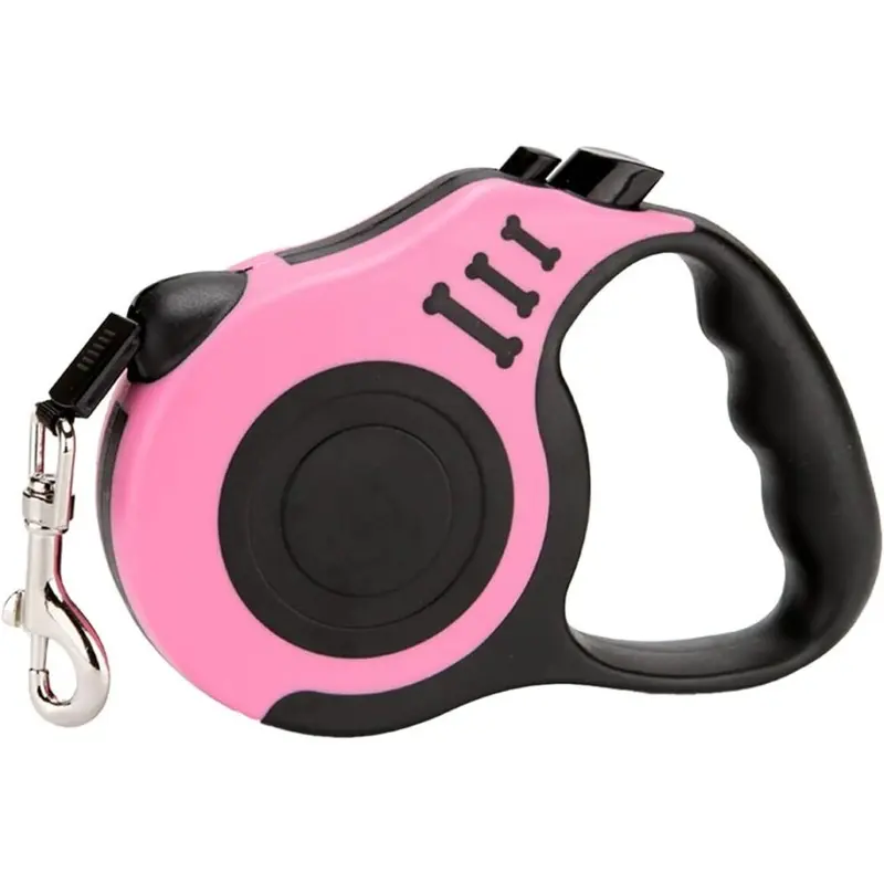 Yadong Pink Retractable Dog Leash, Pet Walking Leash With Non-Slip Handle (16Ft, ) 16Ft