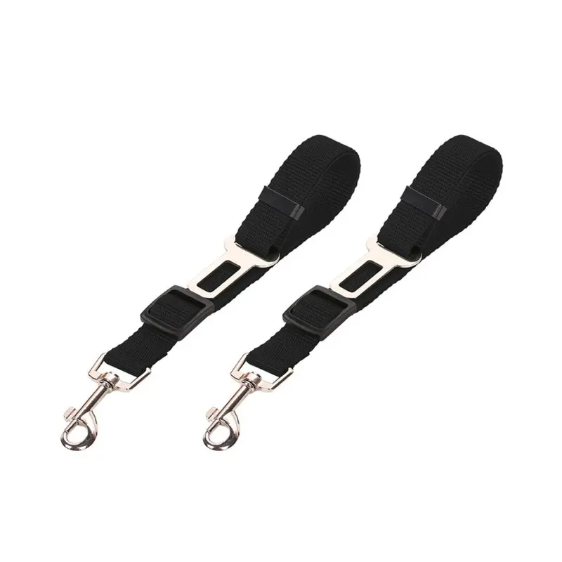 Zeuxo Black Pack Adjustable Pet Dog Cat Seat Belts Size 2