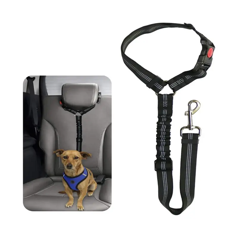 Zeuxo Pet Seat Belt |Elastic Reflective|Stitching Nylon|Adjustable