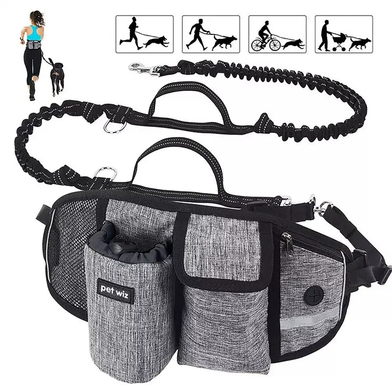Pet Wiz Grey (Grey) Hands Free Dog Running Lead.