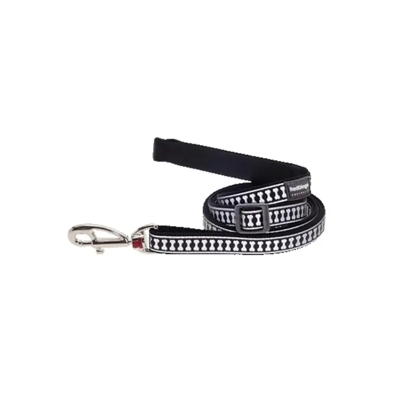 Red Dingo Black,Red Dog Lead Reflective Black- Medium