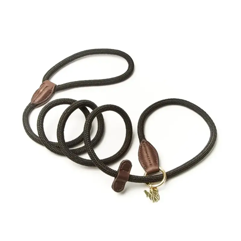 Digby & Fox Unisex Black Digby And Fox Fine Rope Slip Lead
