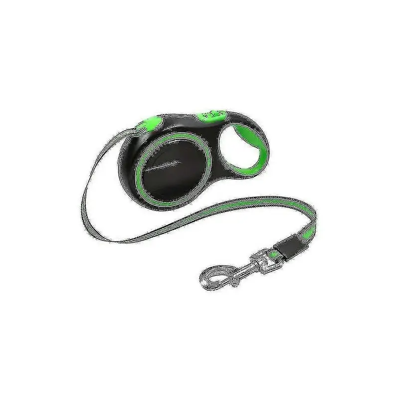 Kikidex Green (5M Plus - 50Kg, ) Nylon Automatic Extending Pet Leash For Dogs Large