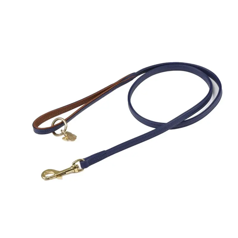 Digby & Fox Blue (110Cm X 1.2Cm, Navy) Leather Padded Dog Lead 110Cm