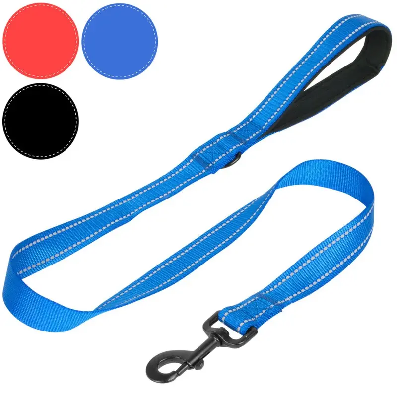 Proudpet Blue (Blue) Reflective Dog And Puppy Lead Leash Padded Handle 1M
