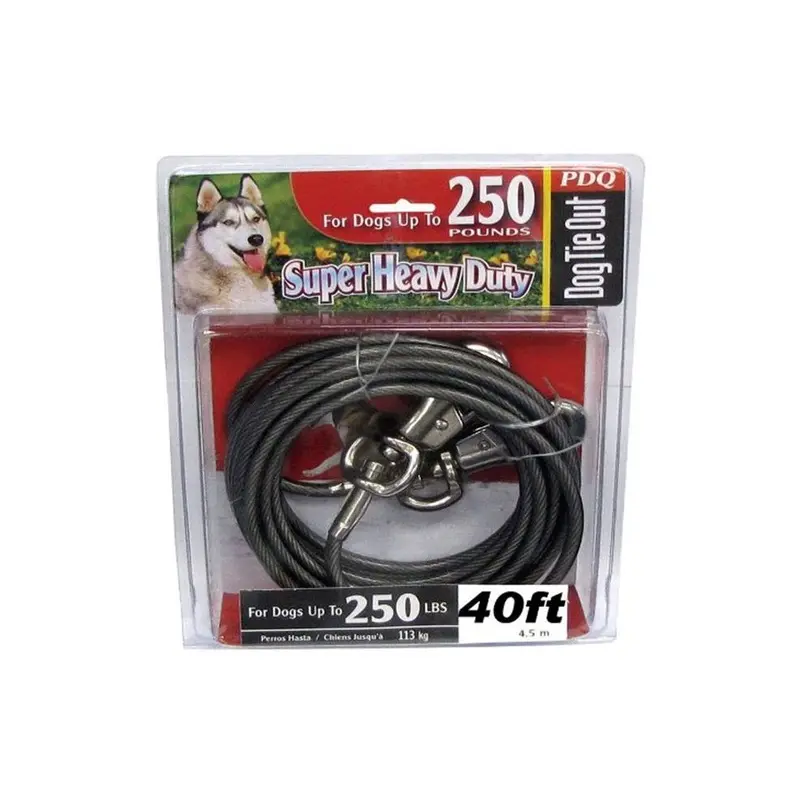 Pdq Q6840-000-99 40 Ft. Super Beast Dog Tie Out Cable - Large