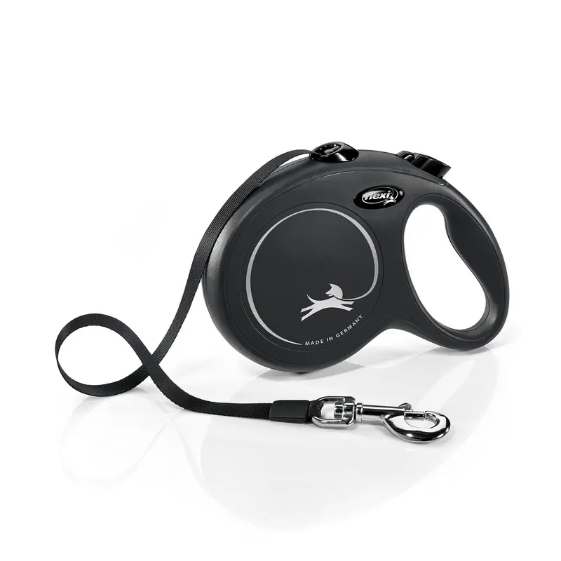 flexi New Classic Retractable Lead Tape Large 5m, Black