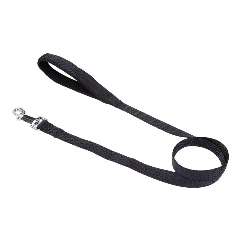 Pets At Home Design Woven Padded Dog Lead Black Medium/Large
