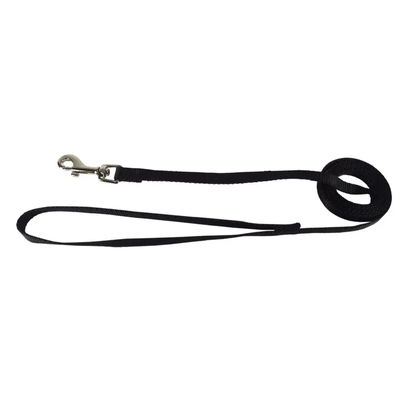 Hamilton Black Pet & Equine Nylon Leash With Swivel Snap 3/8"" X 6 Size 3